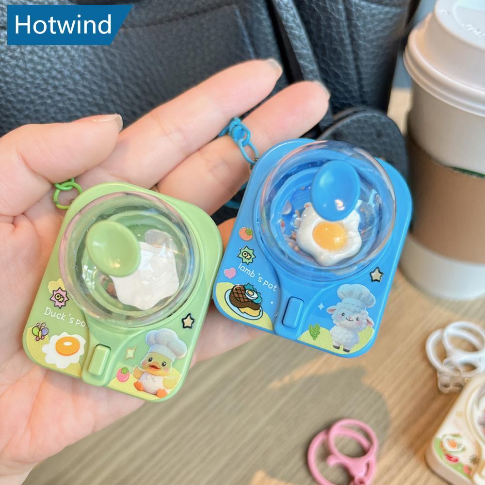 HW Mini Egg Turning Machine พวงกุญแจของเล่นสนุกกระเป๋านักเรียนจี้สําหรับชายหญิงเด็กของขวัญเล็กๆ A6Q6