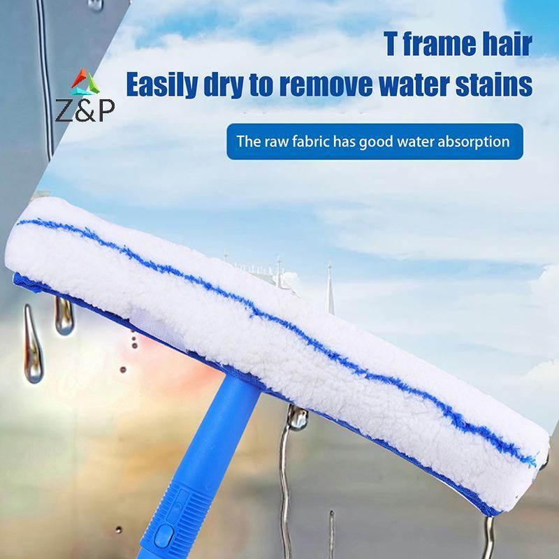 [Z&PT] 1Pc/1Set 35CM Window Cleaningbo Squeegee & Microfiber Window Washer Shower ไม้กวาดหุ้มยางเครื