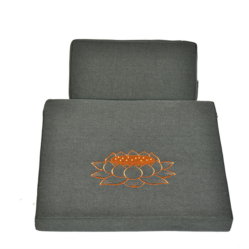 The temple uses breathable linen fabric Coconut palm meditation cushion Kneeling meditation mat Zen 