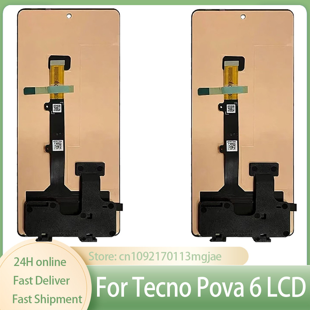 6.78 "AMOLED สําหรับ Tecno Pova 6 LCD LI7 จอแสดงผล Touch Screen Digitizer Assembly สําหรับ Tecno Pov
