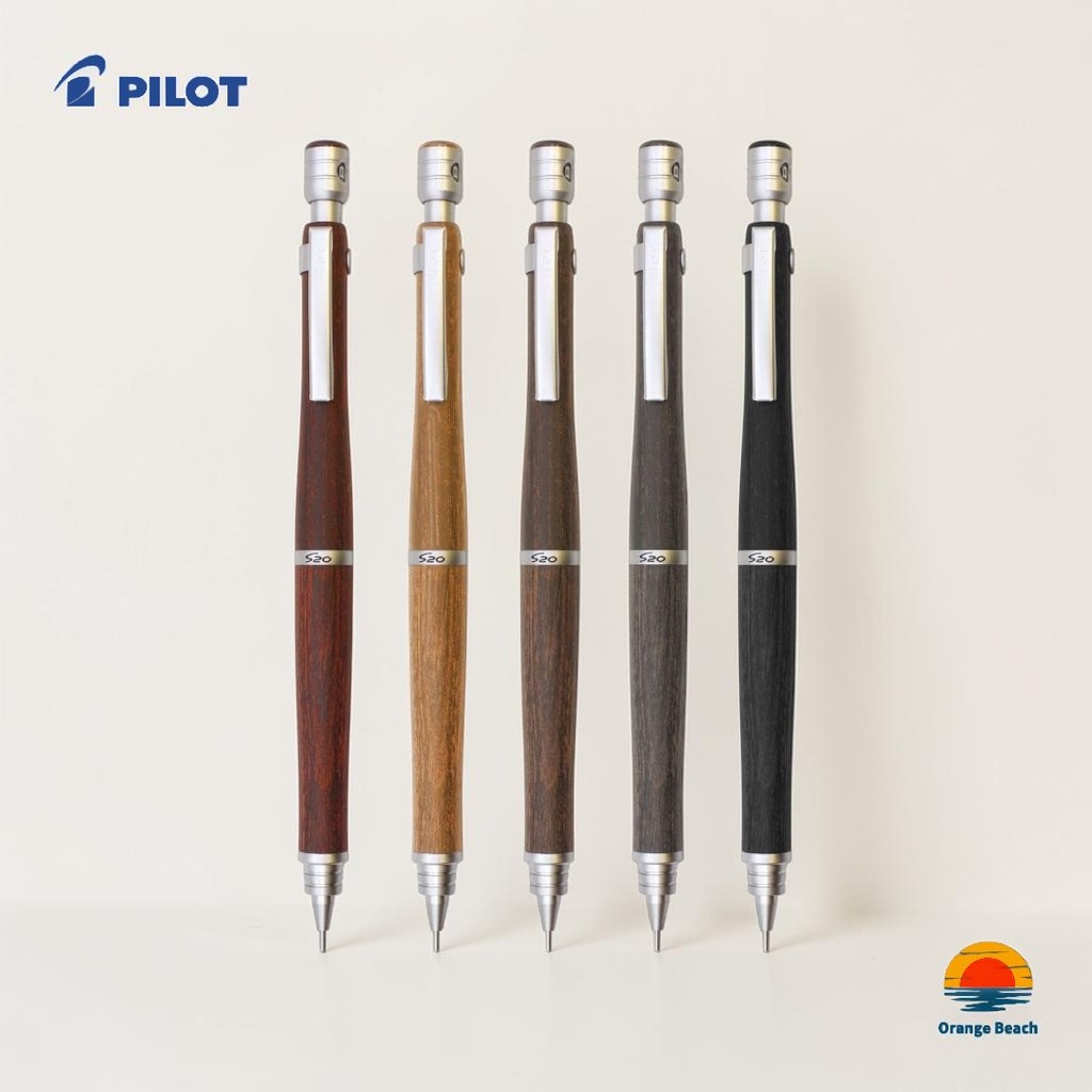 PILOT S20 ดินสอกด HPS-2SK/ด้ามไม้เบิร์ชอัดเรซิน/ดีไซน์แกนต่ำ/0.3 0.5mm/10 แบบ/ผลิตในญี่ปุ่น