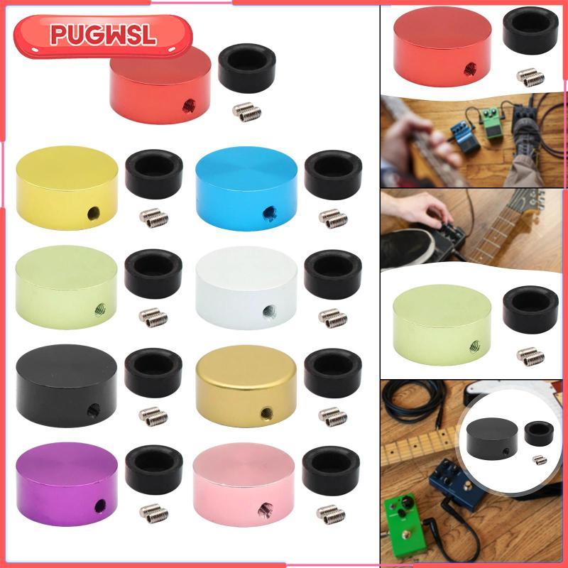 [pugwsl] Guitar Pedal Footswitch Topper หมวกป้องกันที่ทนทานสําหรับกีตาร์ Pedalboard Multi Effect Pedal Setup
