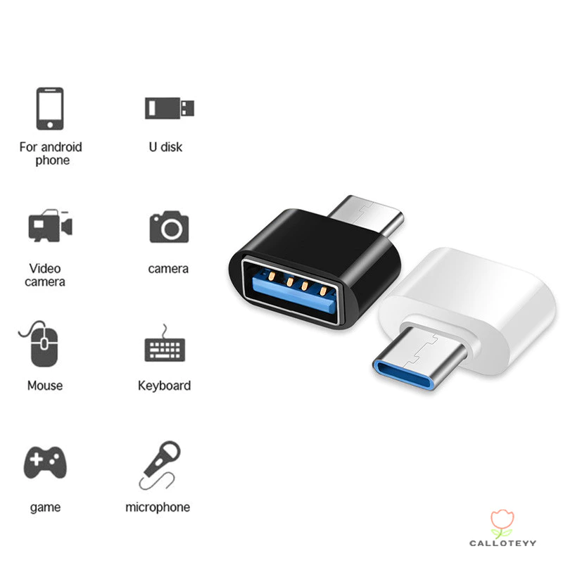อะแดปเตอร์อ่านการ์ด USB สำหรับโทรศัพท์มือถือ OTG อะแดปเตอร์ USB2.0 เป็น Micro USB Type-C สำหรับ Android -CY
