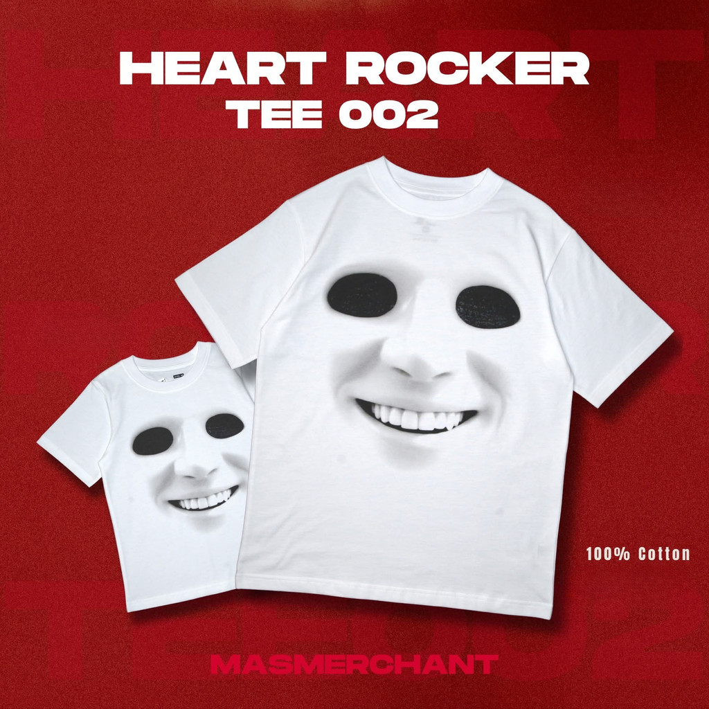 HEARTROCKER x Masmerchant Official Collab Tee Potato Band Style Graphic Print Cotton T-Shirt Unisex Streetwear