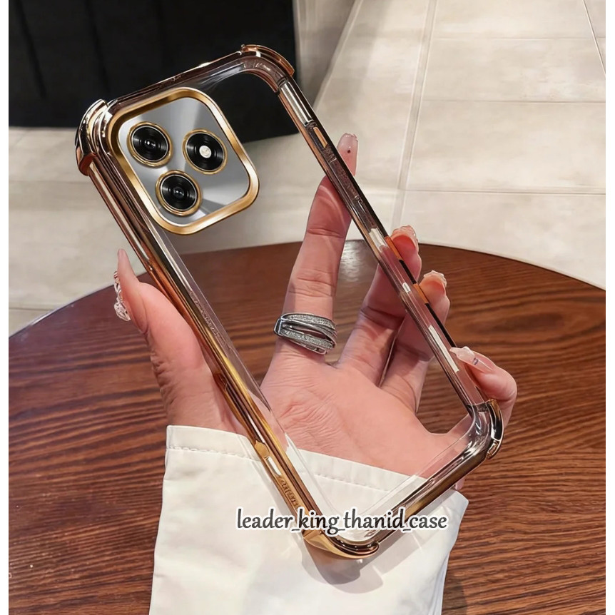 ส่งในไทย เคสใส กันรอย สำหรับ Realme Note80 C100 5G C83 C85 15X Realme16 16Pro 16Pro+ เคสขอบสี กันกระแทก หรูหรา 021