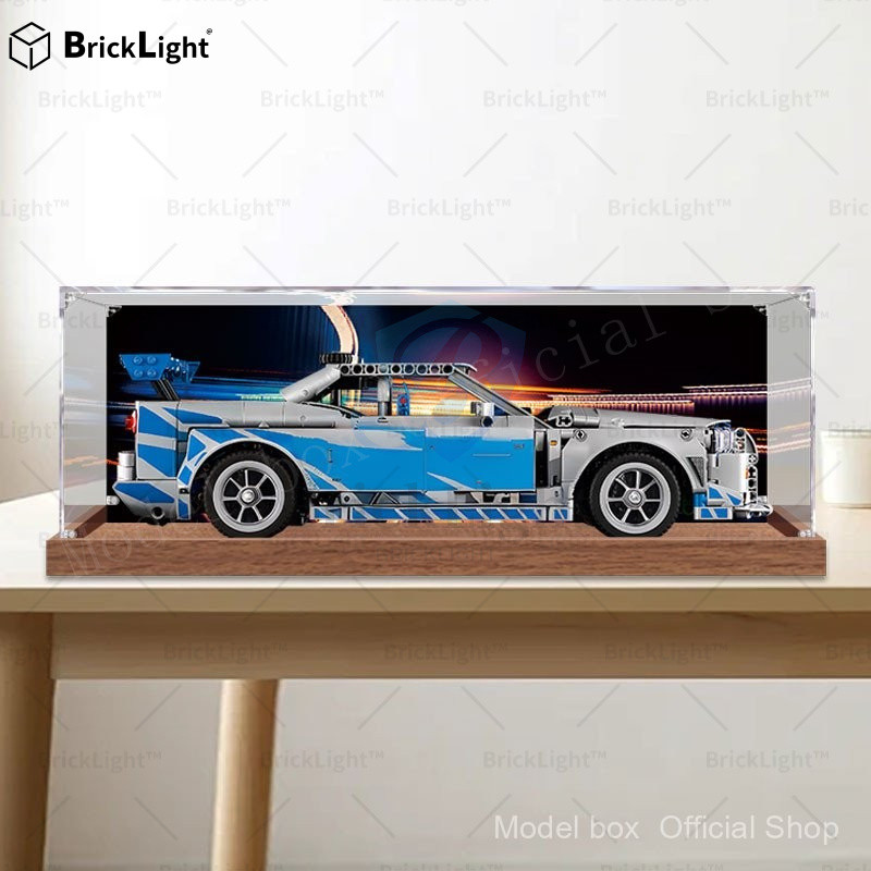❤️กล่องใส่โมเดล กล่องเก็บของอะคริลิคสำหรับแสดงฟิกเกอร์ Nissan GTR Fast and Furious เข้ากันได้กับ LEGO 42210 โปร่งใสและกันฝุ่น