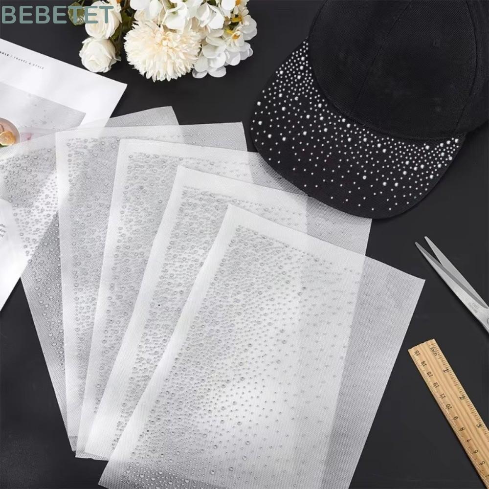แพทช์คริสตอล Rhinestone ชนิดละลายความร้อน 5 แผ่น ลายพอลกาดอตสีไล่ระดับ สติกเกอร์ยึดเองได้ สำหรับงานฝีมือประดับ