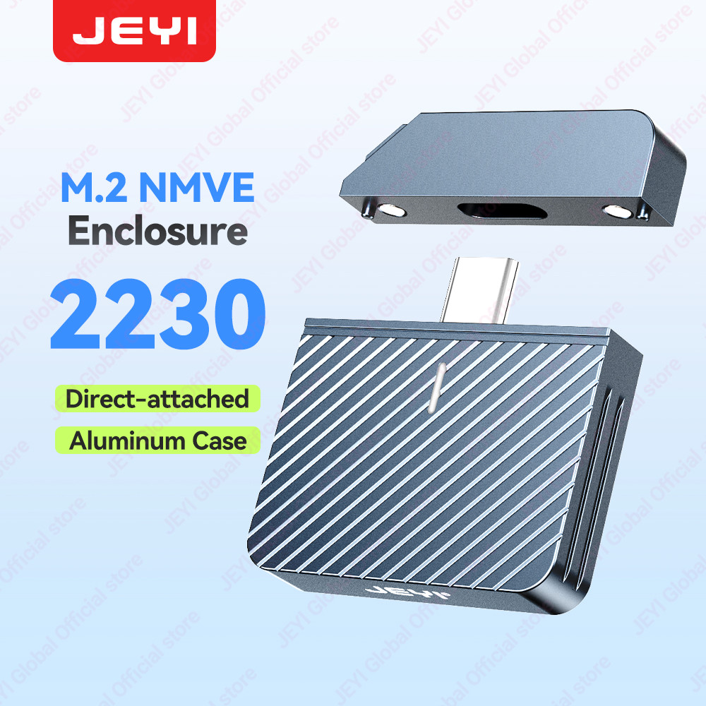 JEYI 2230 M.2 NVMe SSD Enclosure-USB 3.2 (10Gbps)Aluminum Enclosureพร้อมฝาครอบป้องกันแม่เหล็ก,การออกแบบโดยตรง,TYPE-C