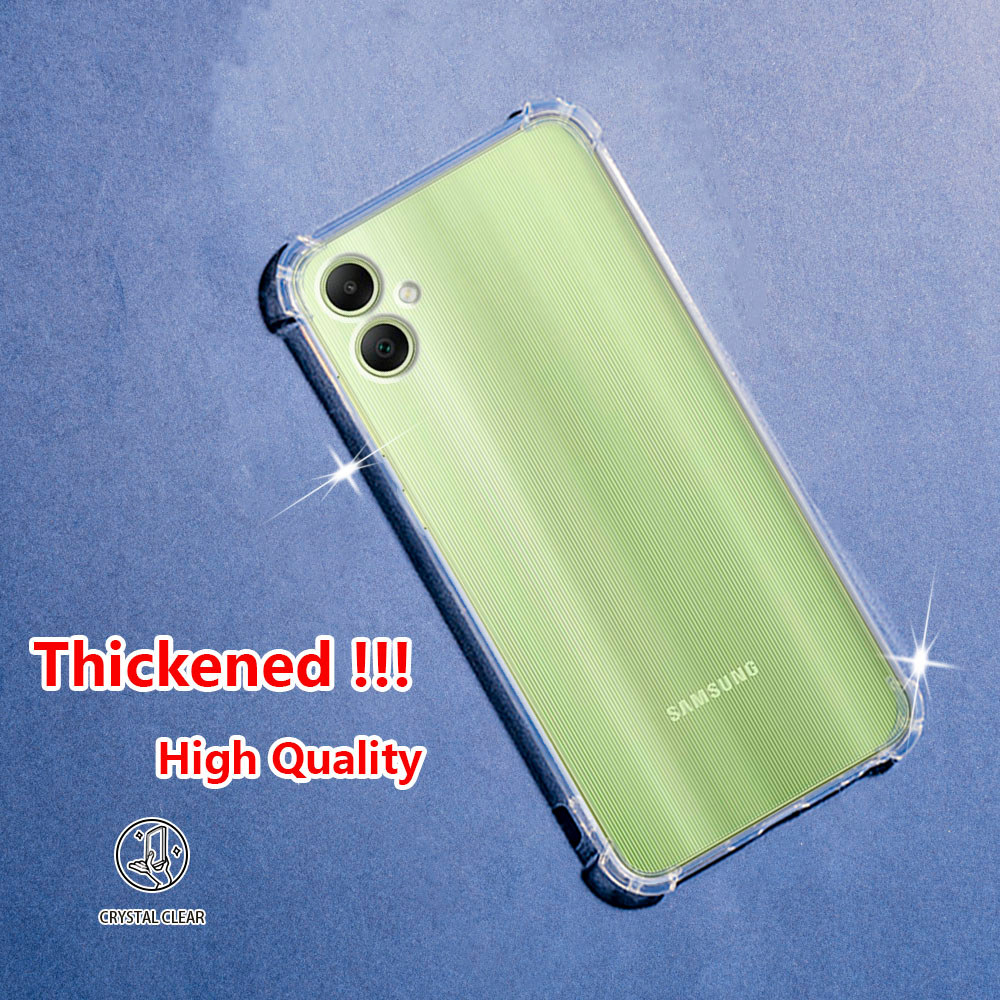 Samsung Galaxy A06 4G 5G SM-A065 SM-A066B DS Crystal Clear Jelly Case Air-Guard Corner Soft TPU ยืดหยุ่นซิลิโคนป้องกันยางโปร่งใสเคสโทรศัพท์