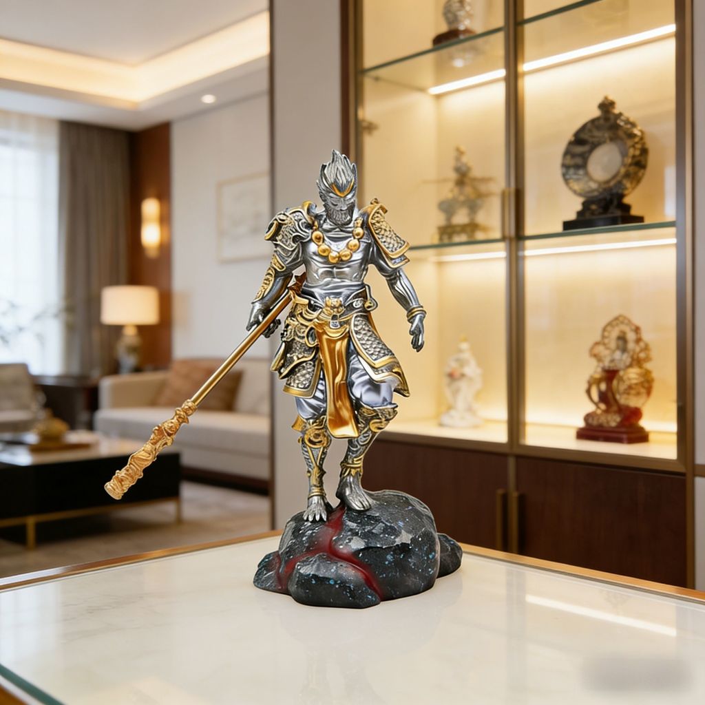 ตํานานสีดํา Monkey King Monkey King รูปเครื่องประดับ Great Sage กลับตู้ทีวีบ้านชั้นตกแต่งของขวัญ 4.1