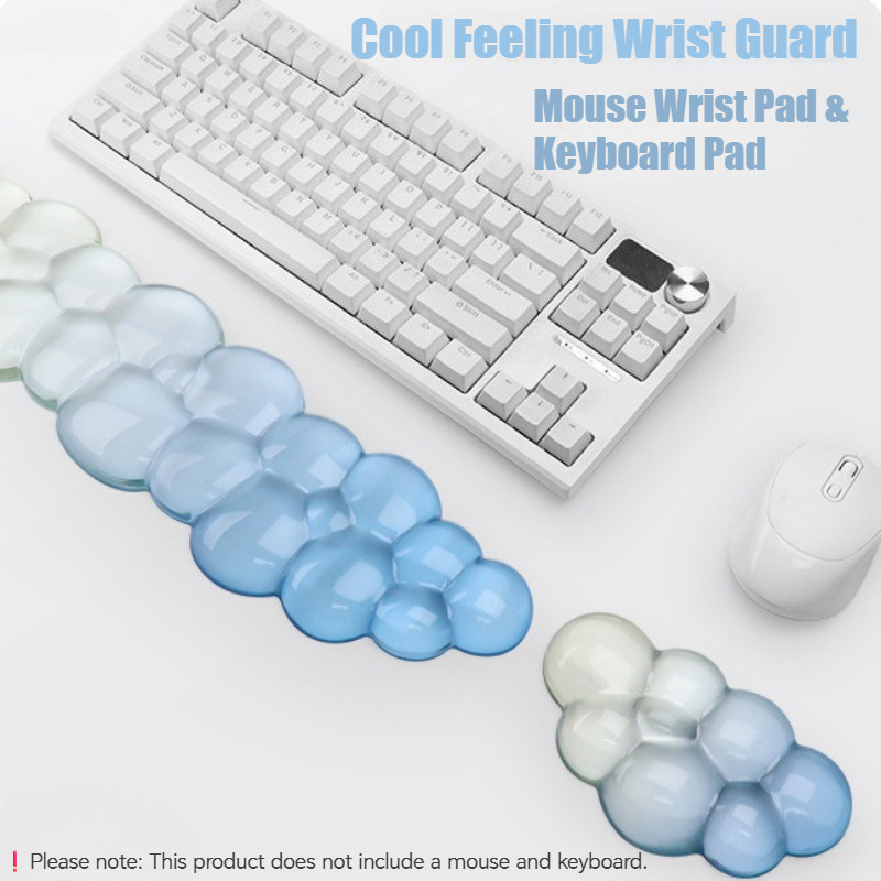 ที่พักข้อมือเจลซิลิโคนใสระบายความร้อนรูปเมฆและแผ่นรองเมาส์สํานักงาน ราคา ถูกที่สุด ดีลบีเคเค แกลเลอรีภาพที่ 6