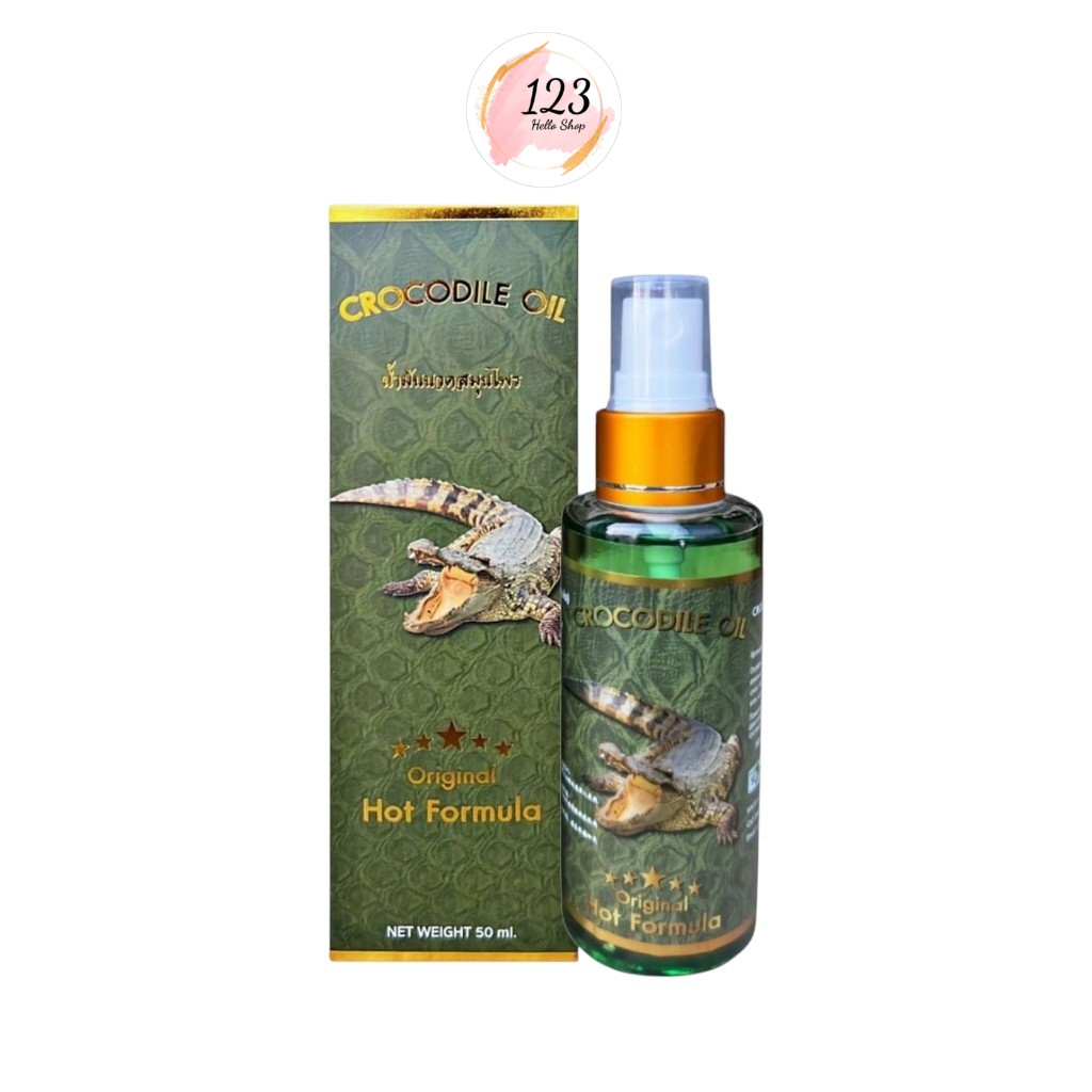 (1ขวด) Green Seven Crocodile Massage Oil 50ml. กรีน เซเว่น น้ำมันนวดจระเข้