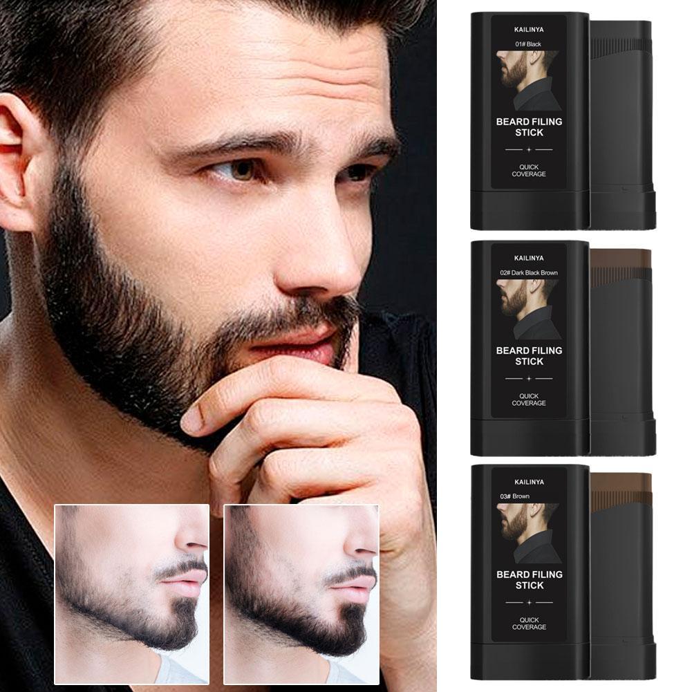 ผู้ชาย Beard Dyefruit และผักหนวด Dye สี Dye Comb One Black Beard U0n3