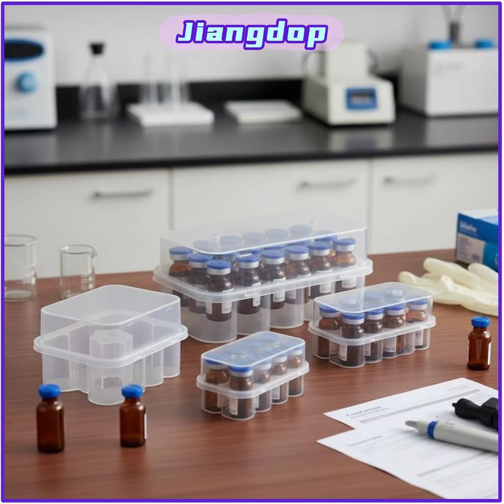 JIANG Vial Storage พลาสติก 2/10/24-Slot กล่องเก็บของ Microtube แบบวางซ้อนกันได้