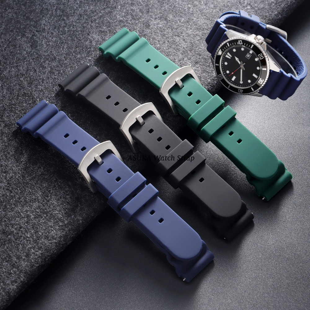 20มิลลิเมตร22มิลลิเมตรด่วนที่วางจําหน่ายสายนาฬิกาซิลิโคนสําหรับ ไซโก้ SKX007 SKX009 นักดําน้ํานาฬิกา