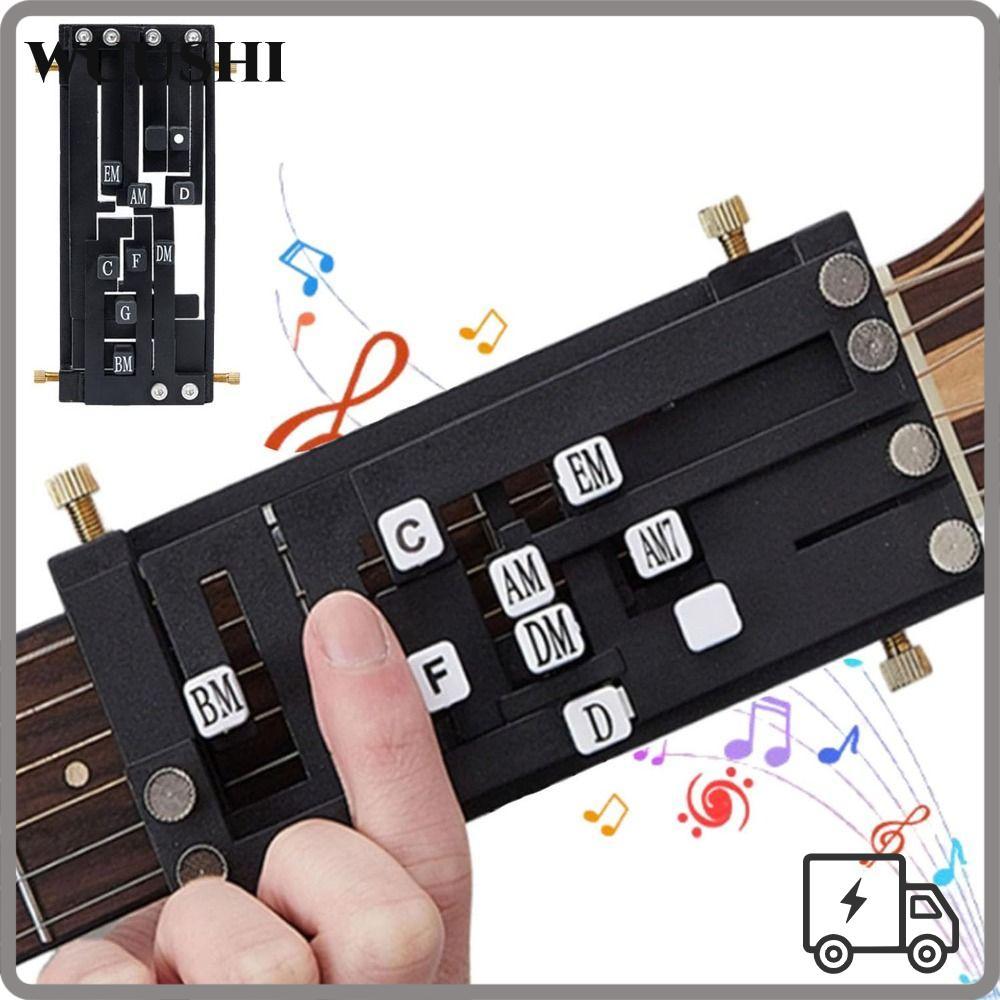 WUSHI กีตาร์ Chord Presser, แบบพกพากีตาร์ Aid GuitarChokerrd TRAINER, Chords การเรียนรู้เครื่องมือกีตาร์ Aid Chords TRAINER เริ่มต้น
