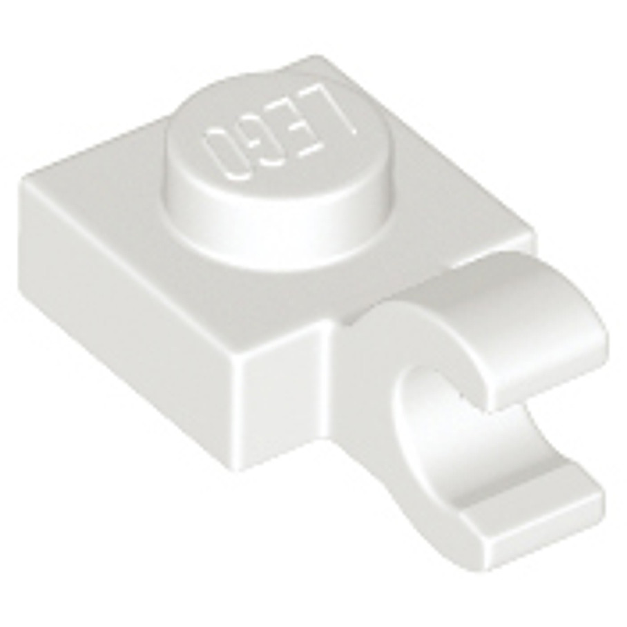 Brick2cube Part - Plate, Modified 1 x 1 with Open O Clip (Horizontal Grip) - 61252
