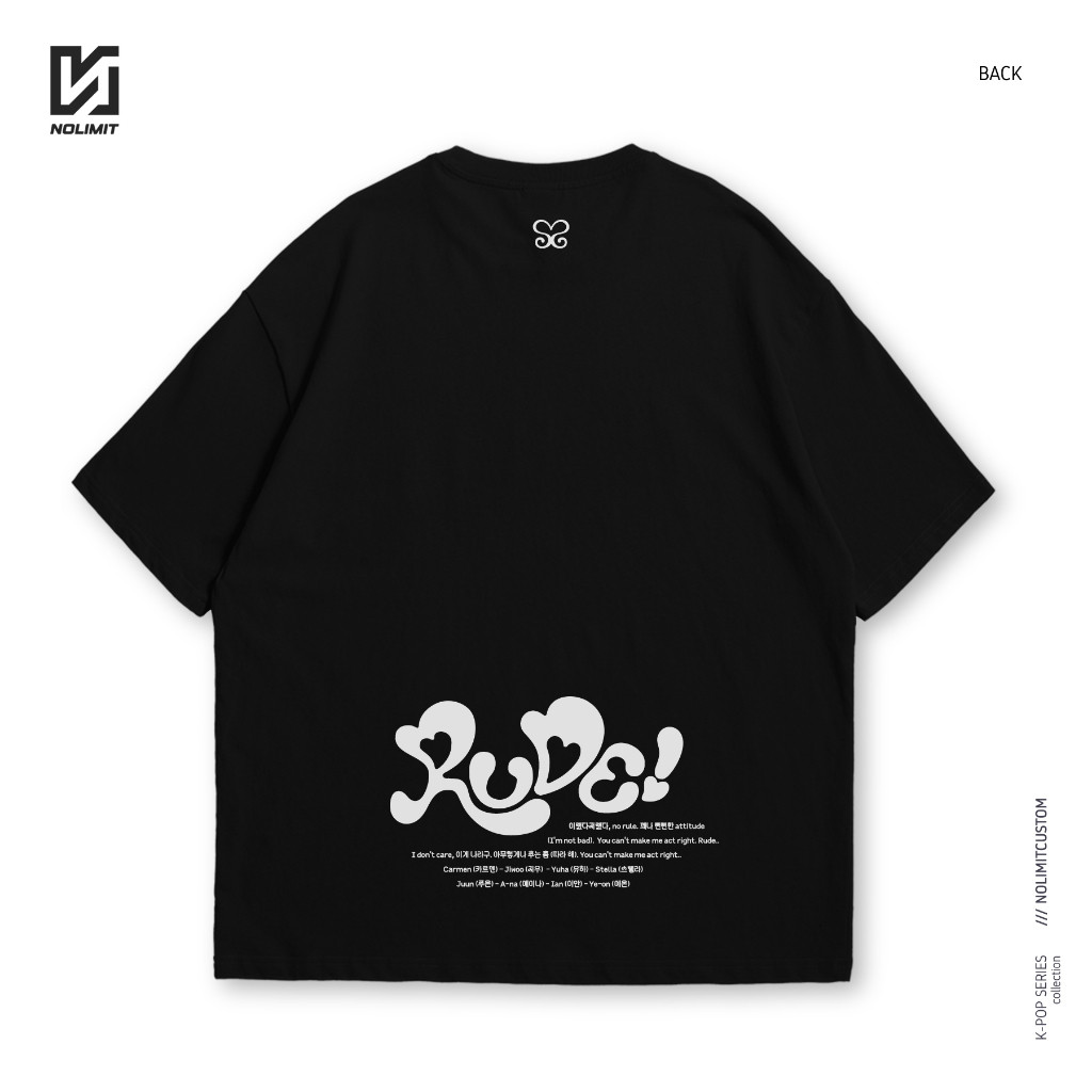NO LIMIT KPOP Series Hearts2Hearts Rude เสื้อยืด - Hearts 2 Hearts - Carmen Jiwoo Yuha Stella Juun A