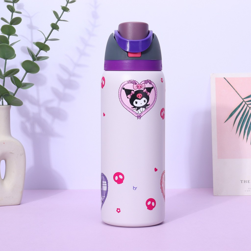 [Kuromi Bouncing Cup] พร้อมสต็อก 32oz Cross-Border Vacuum Double-Layer Fruit Cup owala Outdoor Assembled Bouncing Cup 304 แก้วเก็บความร้อนสแตนเลสมากกว่า 60 Pat