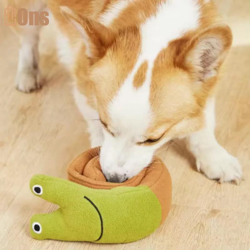 Ons สุนัข Squeak ของเล่นสัตว์เลี้ยง Sniffing Plush Snails ของเล่นทิเบตอาหาร Molar ปริศนาของเล่นสุนัข