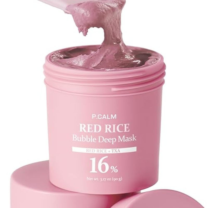 P.CALM Holy Basil Bubble Deep Mask – กะเพรา &   น้ําอัดลมสําหรับทําความสะอาดรูขุมขน &   สิวหัวดํา Ko