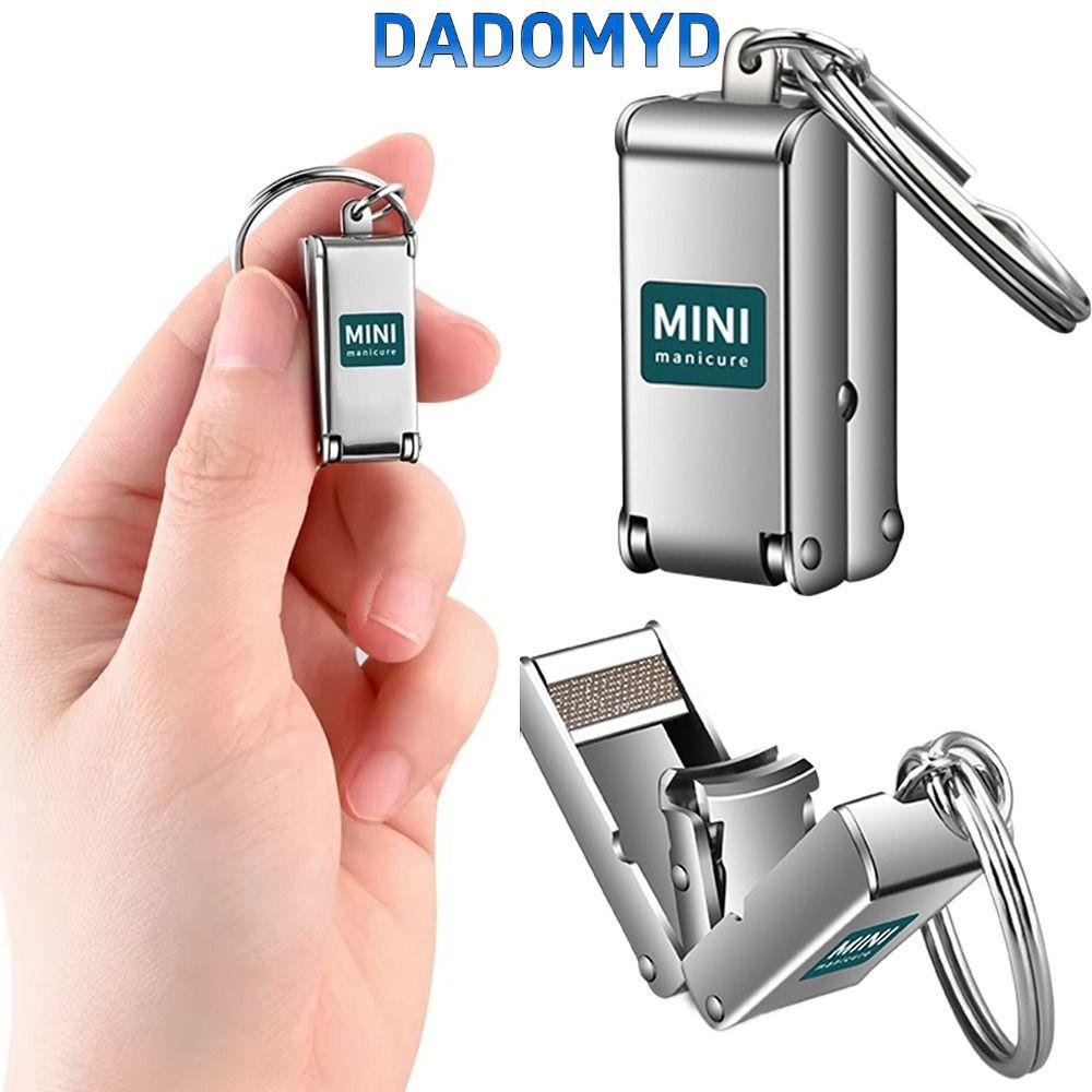 DADOMYD กรรไกรตัดพับรูปร่างกระเป๋าเดินทางสแตนเลสกรรไกรตัดเล็บขนาดเล็กทนทานด้วยฟังก์ชั่นตะไบเล็บเครื่องมือทําเล็บแบบพกพาประณีตอุปกรณ์คีย์