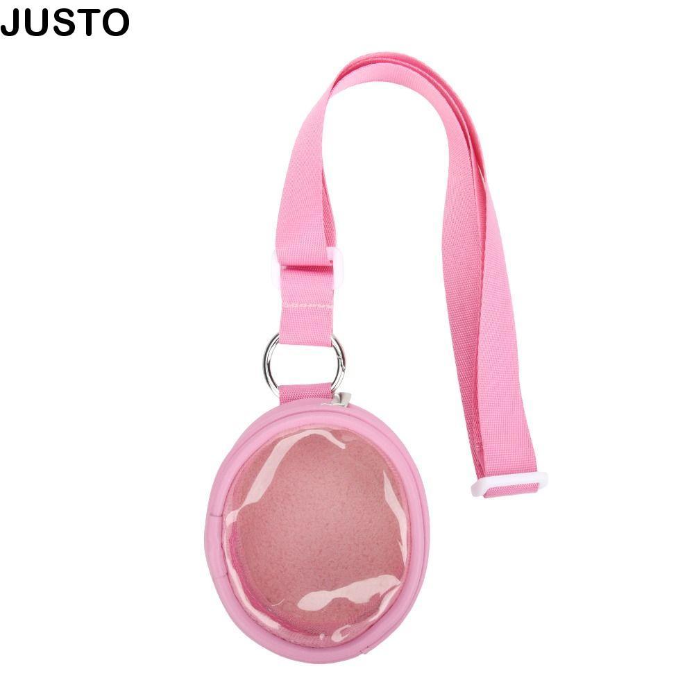 JUSTO Lanyard Protective ,โปร่งใสปรับเชือกเส้นเล็กอิเล็กทรอนิกส์สัตว์เลี้ยงกระเป๋าถือ,Anti-fall Soft-liningกันกระแทกฝาครอบป้องกันสําหรับTamagotchi Paradiseกลางแจ้ง