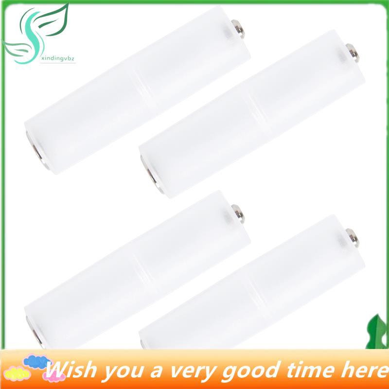 ^Star^ (R) 4 ชิ้น AAA เป็น AA Battery Cell Converter Adaptor เคสทรงกระบอก