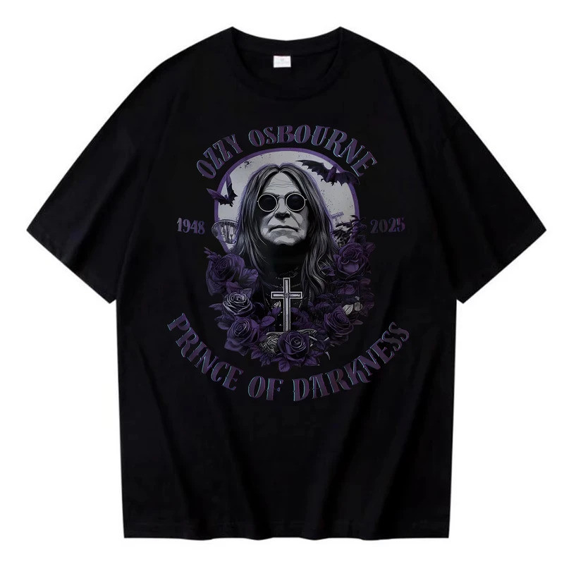 เสื้อยืด Ozzy Osbourne R.I.P สำหรับผู้ชาย เสื้อยืดของขวัญที่ระลึกตำนานร็อก Ozzy Osbourne