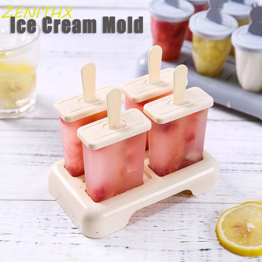 ZENITHX เครื่องทําน้ําแข็ง 4/9 กริด DIY เครื่องทําไอศกรีม 3D Party Ice Stick