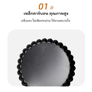 SUGA ถาดอบพาย แบบถอดก้น พิมพ์พายถอดก้น ถาดพาย เทฟล่อน ถาดพายขอบหยัก อุปกรณ์เบเกอรี่ มีให้เลือกซื้อ 4 ขนาด ถาดอบ SUR444