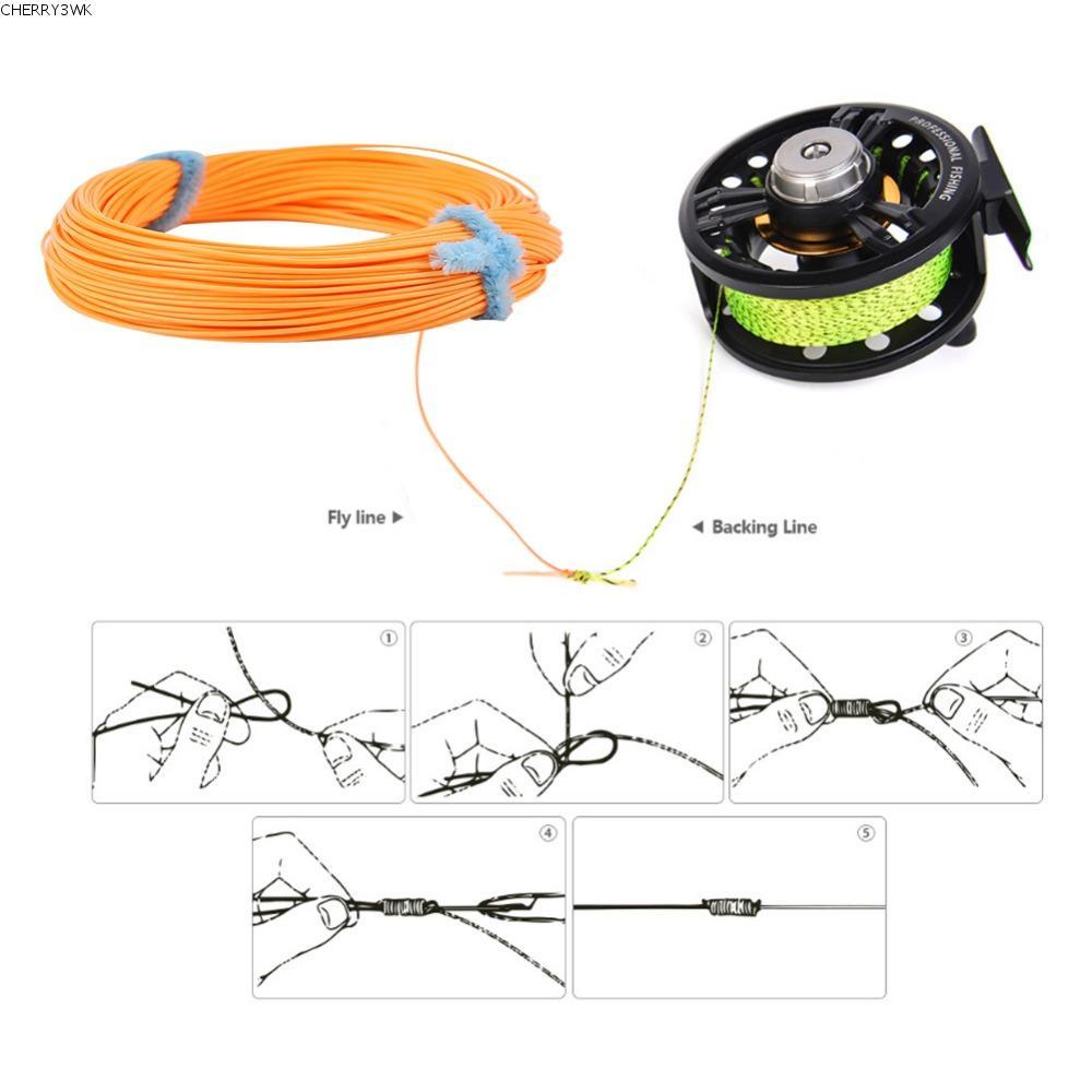 19VJKEPSHOP สายตกปลาลอย, 3wt 4wt 5wt 6wt 7wt 8wt สายตกปลาไนลอน, ทนทานหลายสี 100FT Fly Line ตกปลาปลาเ