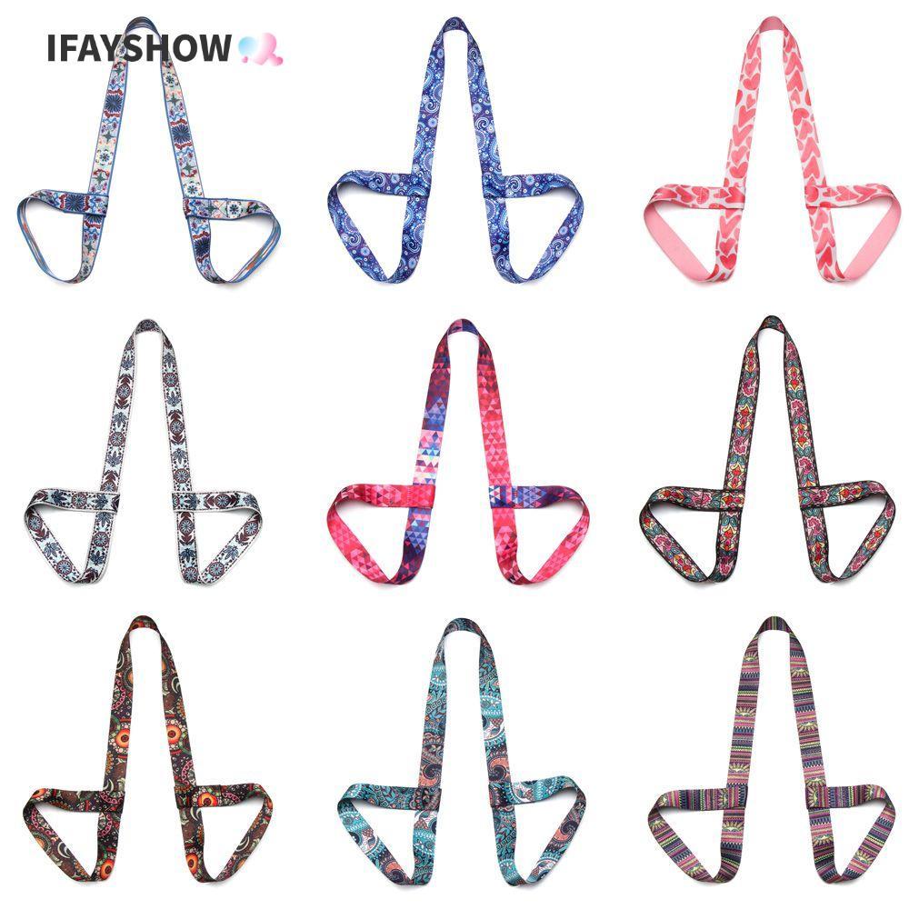 IFAYSHOW เสื่อโยคะและสายรัดเอวสำหรับออกกำลังกาย พกพาสะดวก มีหลายสี