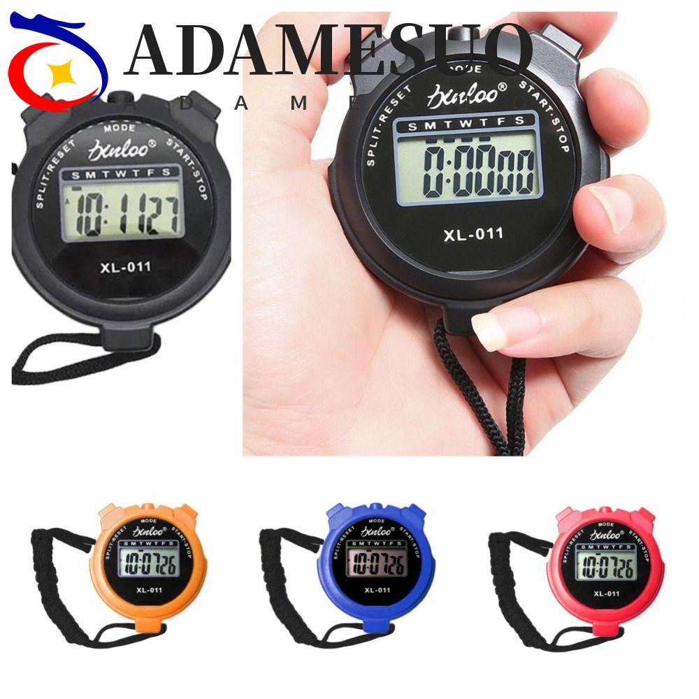 นาฬิกาจับเวลายามออกกำลังกาย Adamsoo กันน้ำ มีหน้าปัด LCD และฟังก์ชั่นมัลติ