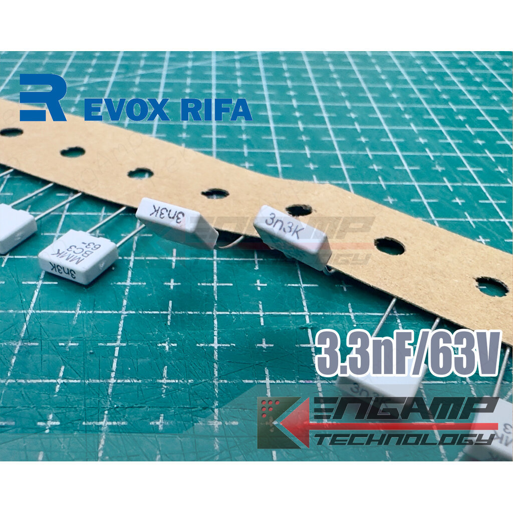 (10ตัว) [F-CAP] 3.3nF/63V 3n3K63V EVOX MMK5 2.4x7.2 H=6.5mm P=5mm