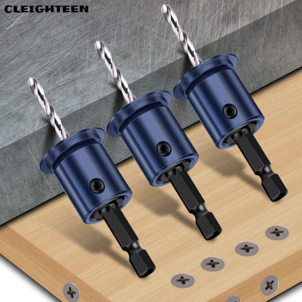 CLEIGHTEEN ดอกสว่าน Countersunk, เครื่องมืองานไม้ Core Limiter Countersink เจาะ, แบบพกพา 8 มม. Shank Pilot Hole ทนต่อการสึกหรอรูเปิด