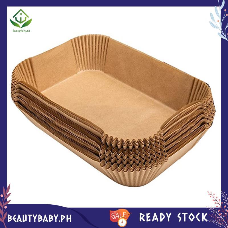 [beautybaby.ph] Air Fryer Liners กระดาษแบบใช้แล้วทิ้งสําหรับ Dual,200 ชิ้น Air Fryer Liners สี่เหลี่