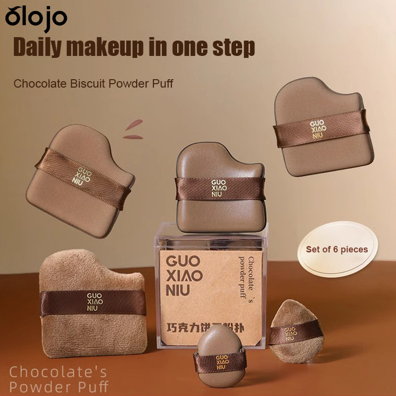 ช็อกโกแลตแป้งพัฟ Liquid Foundation Powder Puff Thumb Powder Puff Dry Wet Dual-use Flocking-oo