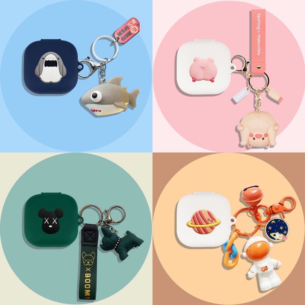 for 1MORE Ear Clip S12 Case Suitable for 1MORE S12 Silicone Soft Case Cute Shark Dinosaur Cartoon As