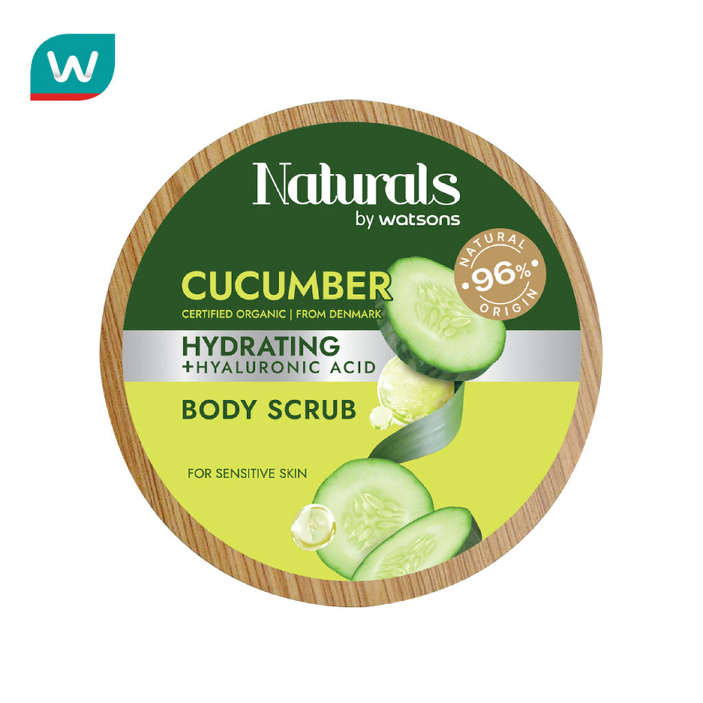Naturals by Watsons เนเชอรัล บาย วัตสัน คิวคัมเบอร์ ไฮเดรตติ้ง บอดี้ สครับ 200กรัม