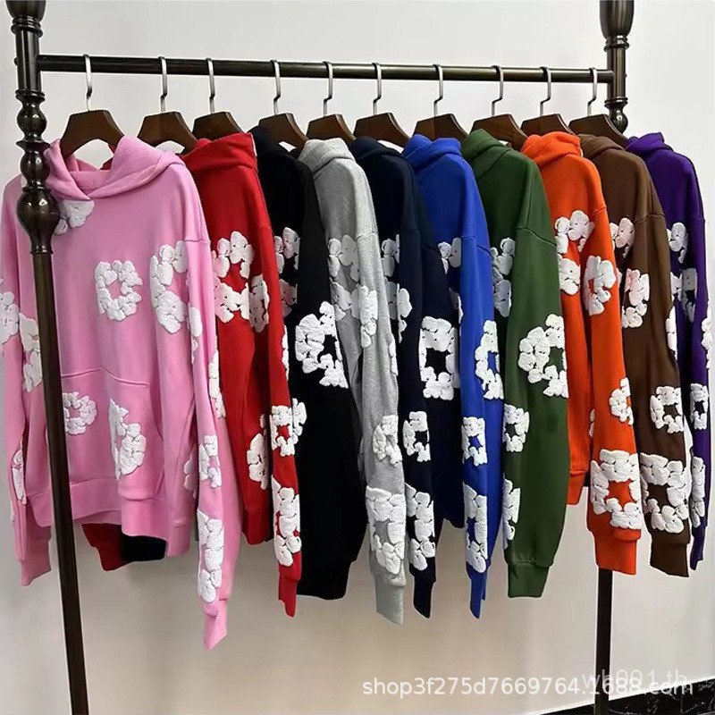 new Chrome Hearts เสื้อกันหนาวฮู้ดโฟมคotton สีดำ อินเทรนด์ แบบ Denim Tears