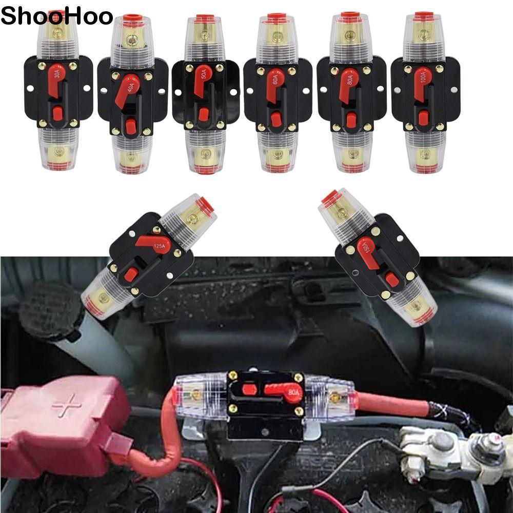 SHOOHOO Self Recovery Circuit Breaker ประกันรีเซ็ตได้สําหรับขั้วต่อโซลาร์เซลล์ DC Resettable Circuit