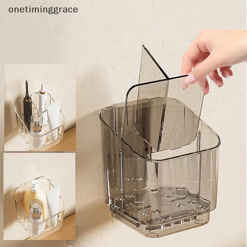 Onetiminggrace กาวผู้ถือแปรงสีฟันผนังห้องน้ําชั้นเก็บยาสีฟันอาบน้ําชั้นวางสําหรับห้องน้ําห้องนอนบ้าน OMA