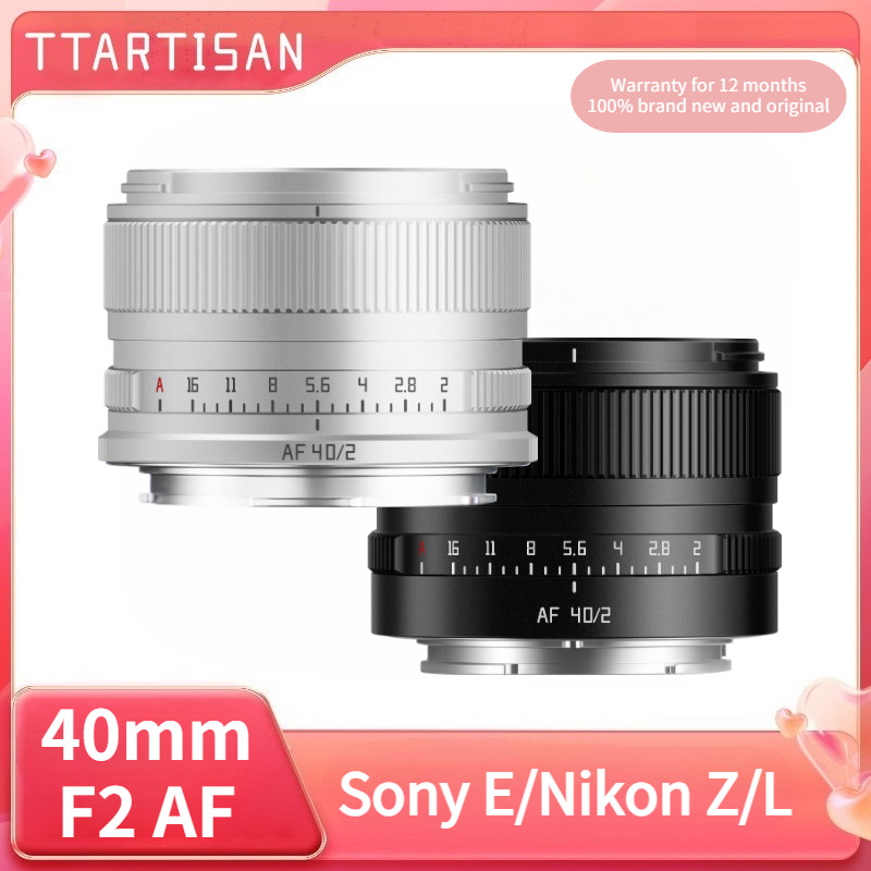 TTArtisan 40mm F2 AF Auto Full Frame รูรับแสงขนาดใหญ่ Prime Humanities การถ่ายภาพสําหรับ Fujifilm XF Nikon Z Sony E L-mount