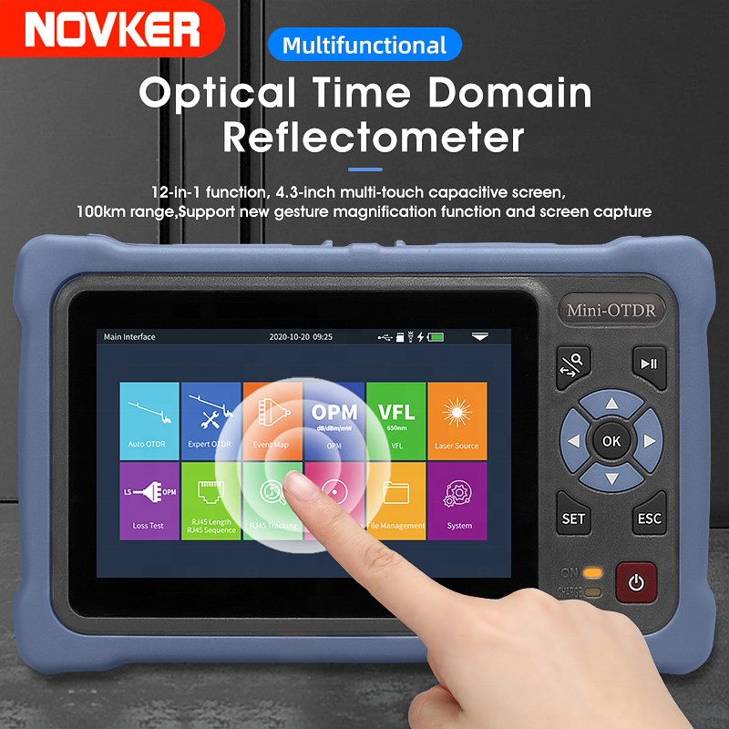 NK4000D OTDR Optical Time Domain Reflectometer, เครื่องทดสอบมัลติฟังก์ชั่น 12-in-1, เครื่องตรวจจับเบรกพอยต์ที่ 1310/1550 nm