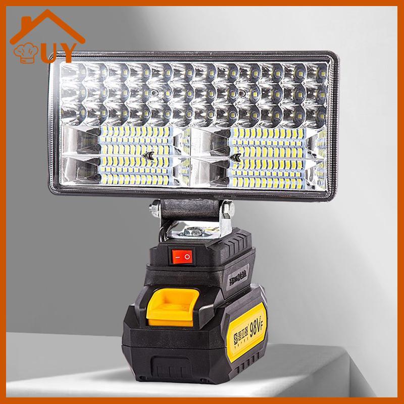 UY ไฟทำงาน LED แบตเตอรี่ Li-ion 18V ของ Makita ไฟฉายขนาด3/4นิ้วโคมไฟฉุกเฉินแบบพกพาได้โคมไฟฟลัดไลท์สำหรับตั้งแคมป์ [Cod]