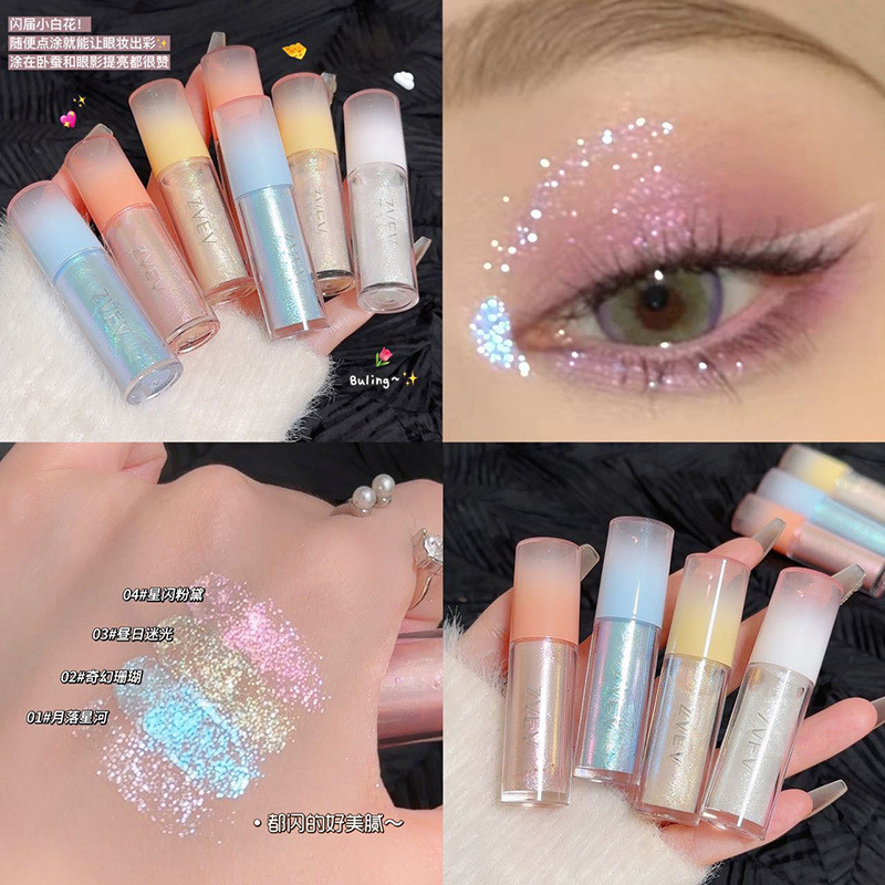 Eye Shadow Shining Fine Glittering Pearlescent Lying Silkworm ปากกา Eye Shadow Sequins Highlighter B