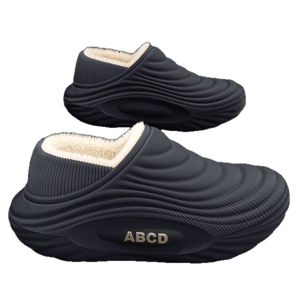 รองเท้าแตะผ้าฝ้ายพื้นหนามาพร้อม EVA กันหนาวสำหรับผู้หญิง ใส่ง่ายและปลอดภัยในทุกสภาพอากาศ - รูปที่ 5