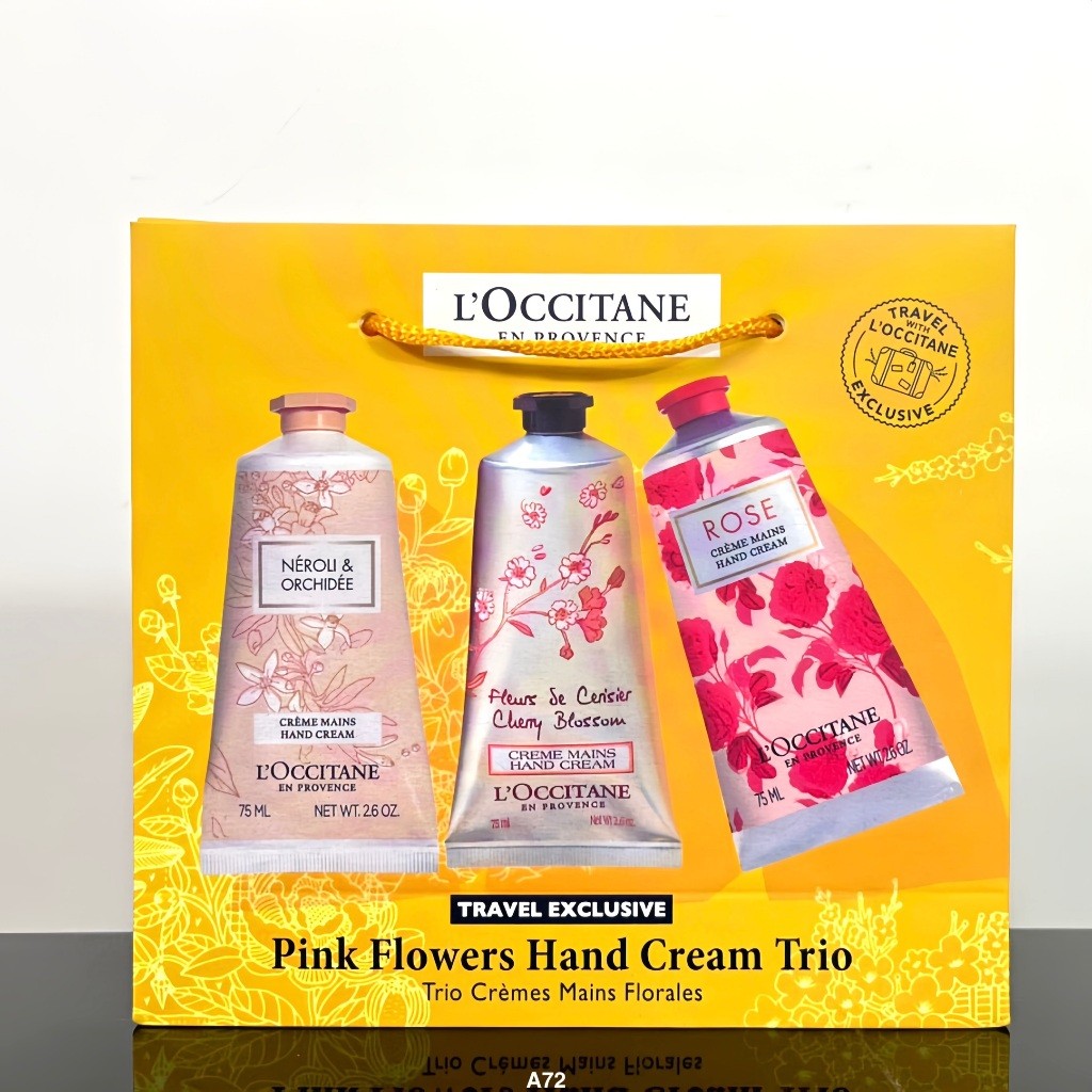 Win-Win L LOCCITANE Pink Flowers Hand Cream Trio 3 x 75ml