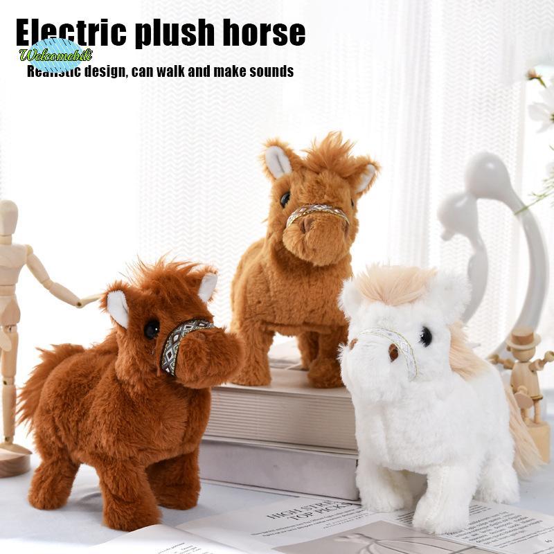 [WLB-t] ตุ๊กตาม้าตุ๊กตาไฟฟ้าของเล่นเด็กสมจริงปีเครื่องประดับม้ามาสคอตใหม่